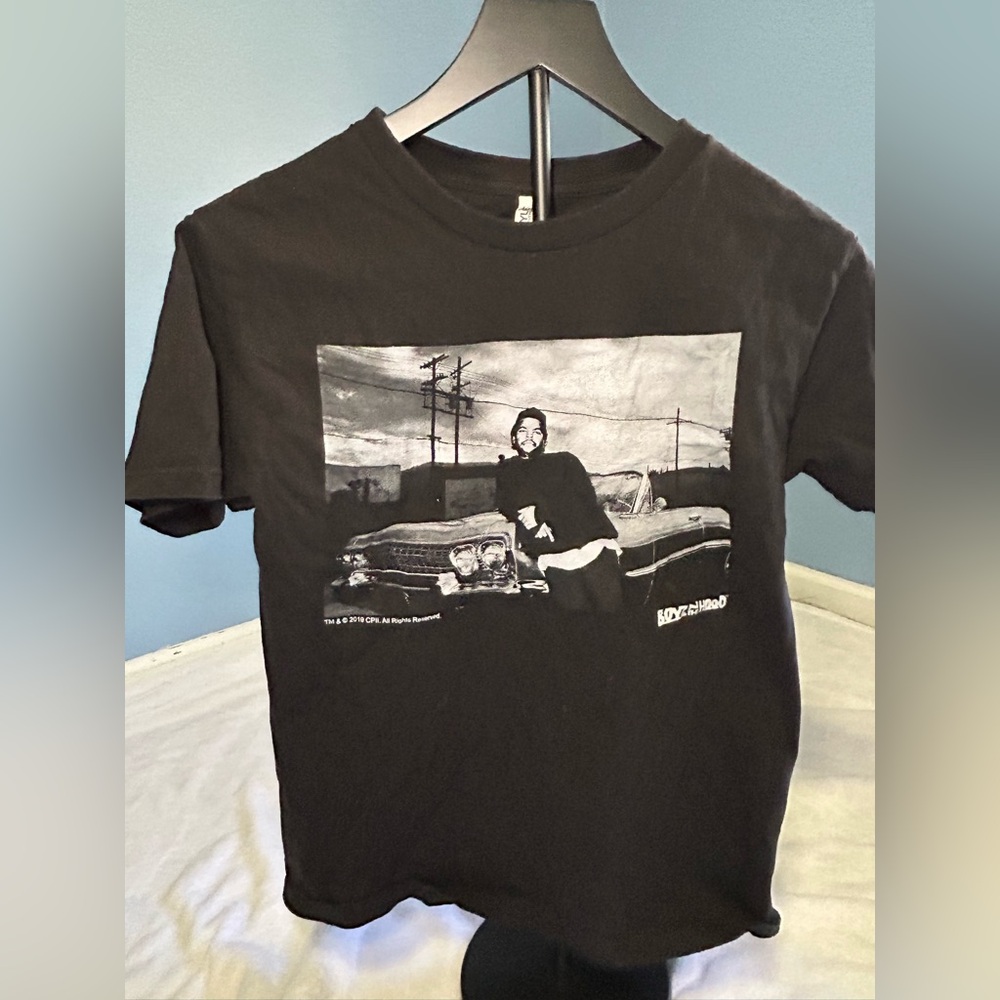 Alstyle Black Tee with Classic‎ Car Print